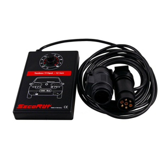 SecoRüt - scatola di prova / scatola di prova, 12 V, per veicoli e rimorchi, 7 e 13 pin