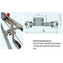 Traslazione ruota jockey per attacchi trazione V - 3.500 kg Lunghezza: 440/460 mm