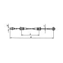 Cavi AL-KO Bowden per AE HL 750 mm / GL 980 mm rimovibili + regolabili in altezza, C 6 mm, D M12