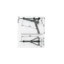 Supporto rotante zincato telaio ALKO sistema A 505 mm B 470 mm C 260 mm P 190 mm
