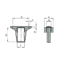 Staffa di supporto AL-KO per serraggio F / G: 60 x 60, A160 B15 C13 D50 E-