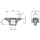 Staffa di supporto AL-KO per serraggio F / G: 60 x 60, A160 B15 C13 D50 E-
