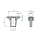 Staffa di supporto AL-KO per serraggio F / G: 60 x 60, A160 B15 C13 D50 E-