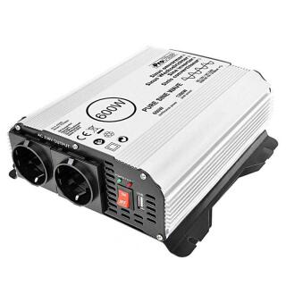Convertitore di tensione sinusoidale 12-230V 600W / 1200W + USB