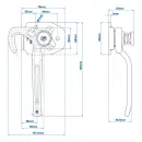 Blocco leva angolare SPP a destra, taglia 1, ZB-12 autom. Blocco pulsanti