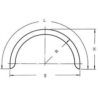Profilo parafango monoasse 12/40 B260 R430 L1380 S860 H445