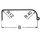 Profilo parafango monoasse 12/40 quadro B160 L900 S600 H280