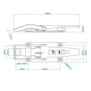 SPP - blocco della lingua, ZB-09A, 267 mm, staffa piatta, zincata