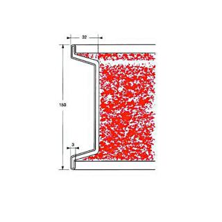 Tappezzeria listello profilo in acciaio zincato 5000 x 150 mm