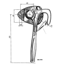 Serratura a leva angolare taglia 1, lunghezza 180 mm,...