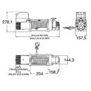 Motore a corrente continua per verricello a cavo tipo Talon Rope & Hook 12 V
