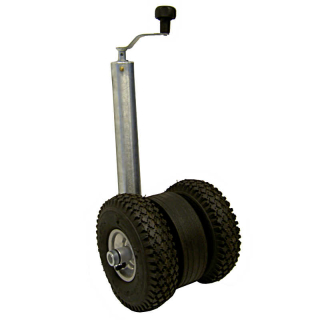 Ruota di supporto 300 kg vz. 2 x ruote pneumatiche 1 x gomma piena