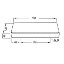 Cuscino di supporto anteriore Schiuma PUR 330 x 119 x 43 mm