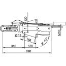 Dispositivo anti-sovraccarico compatto AL-KO -V- 161 S 950-1600 kg V-bar top 2051/2361