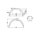 De Haan - parafango per modelli monoasse HR 2486, H 2414/12, L 240 / S 860 mm