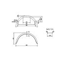 De Haan - parafango per modelli monoasse HR 1880, H 1813/12, L 180 / S 800 mm