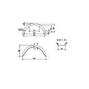 De Haan - parafango per modelli monoasse HR 1962, H 1810/12, L 180 / S 640 mm