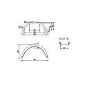 De Haan - parafango per veicoli monoasse HR 1968, H 2011/12, W 200 / S 660 mm