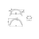 De Haan - parafango per modelli monoasse HR 2475, H 2412/12, W 240 / S 750 mm