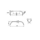 De Haan parafango assale tandem THRD 26150, H 2620/12, W 260 / S 1500 mm