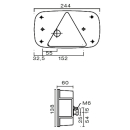 Lampeggiatore freno destro Multipoint III KZL RFS SML,...